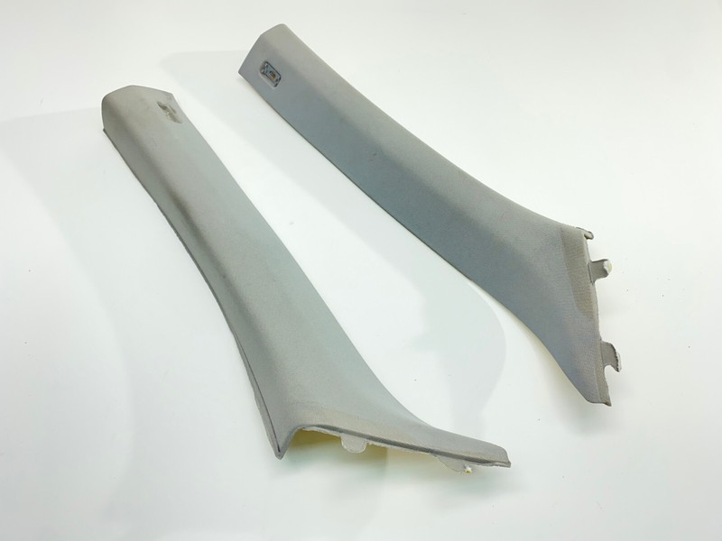 07-13 BMW E92 3 Series M3 CPE Front Left Right A Pillar Trim Cover Gray Set OEM✅