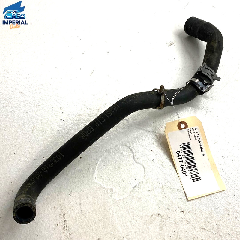 2017-2020 Tesla Model S AWD Coolant Reservoir to 4 Way Valve Hose Tube Pipe OEM