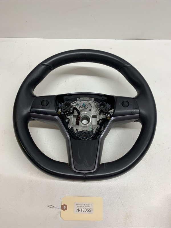 17-20 Tesla Model 3 OEM Steering Wheel with Switches P/N 1105324-00-G 10055 U23