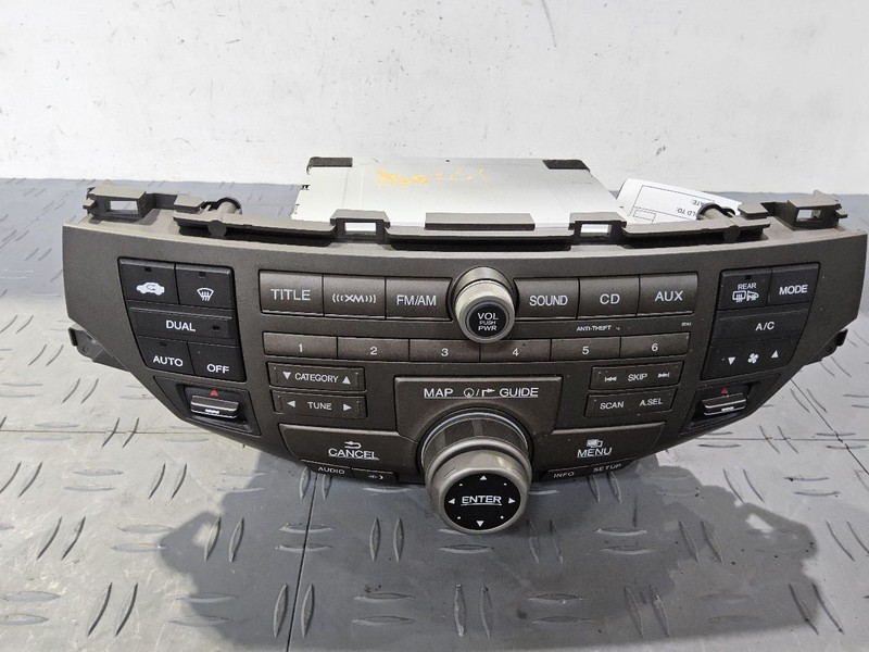 2008-2009 Honda Accord Sedan Radio Assembly 3.5L EX-L AM FM 6 Disc w/Navigation