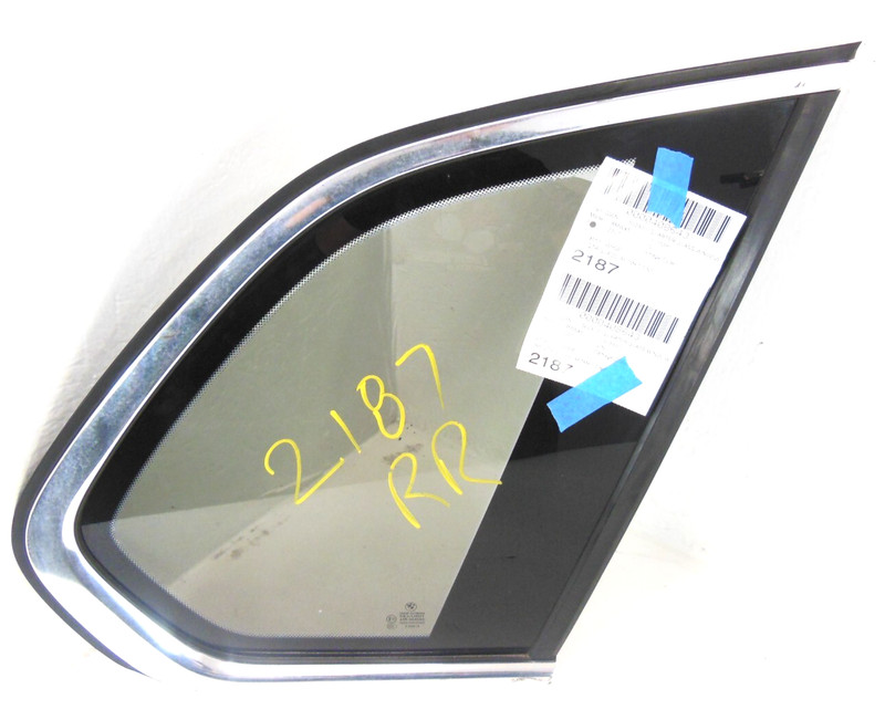 07-13 BMW X5 Rear Quarter Window Glass Passenger Right W/O Privacy Tint OEM