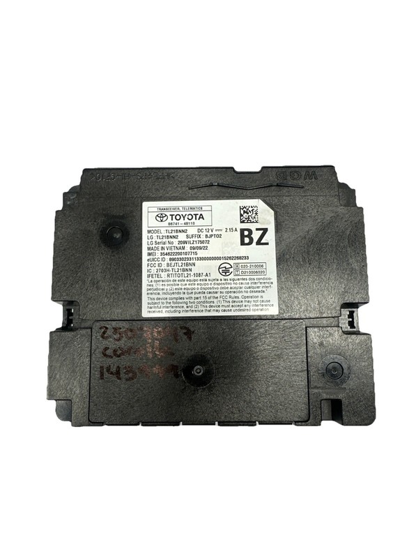 Toyota Corolla telematics control 21 to 23 module unit assembly OEM 8674148110