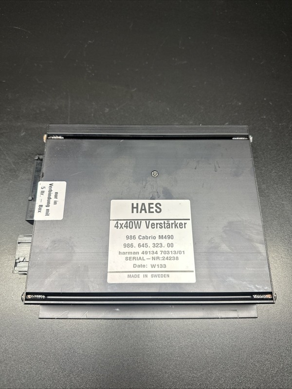 01-02 Porsche 986 Boxster Audio Amplifier Amp HAES 98664532300 OEM A