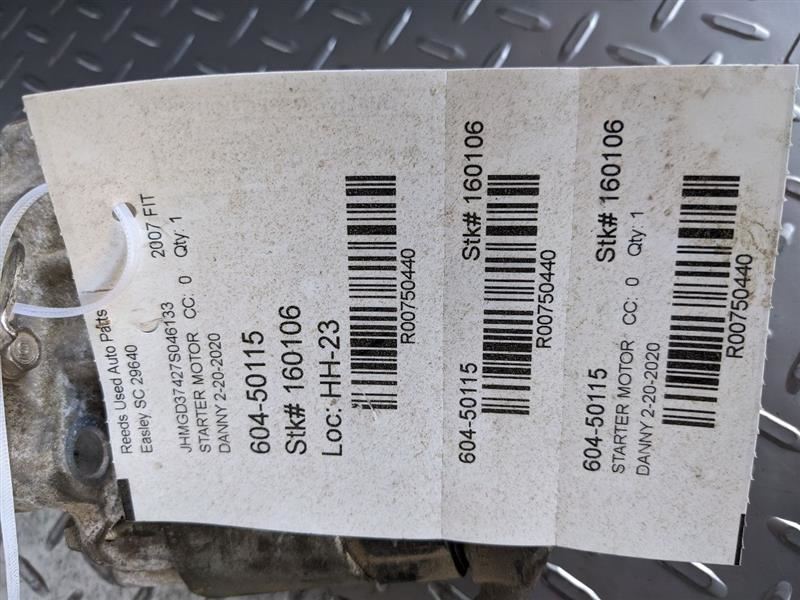 Starter Motor Fits 07-08 FIT 750440