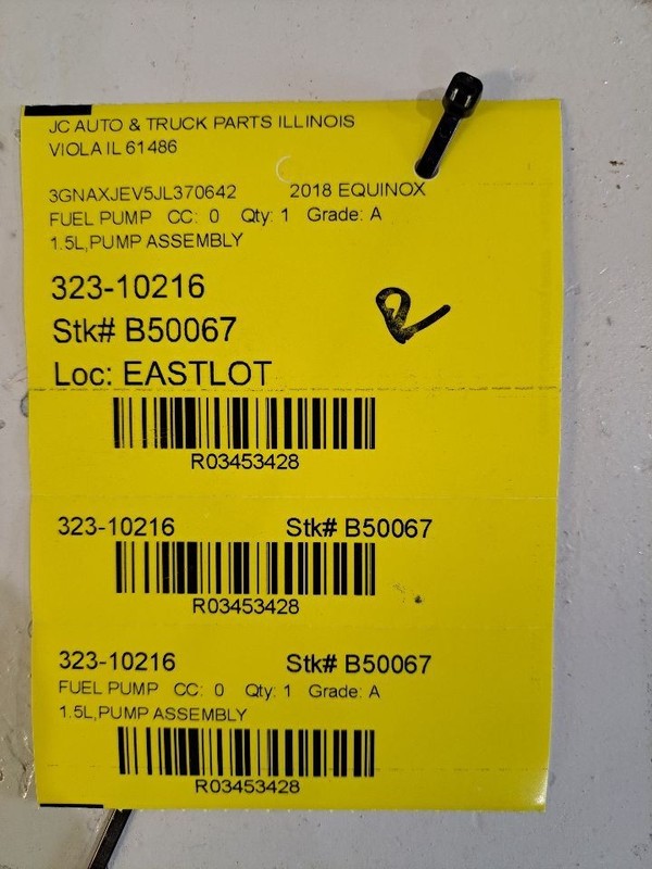 Fuel Pump Assembly Fuel Tank Mounted FWD Fits 18-19 EQUINOX 3453428