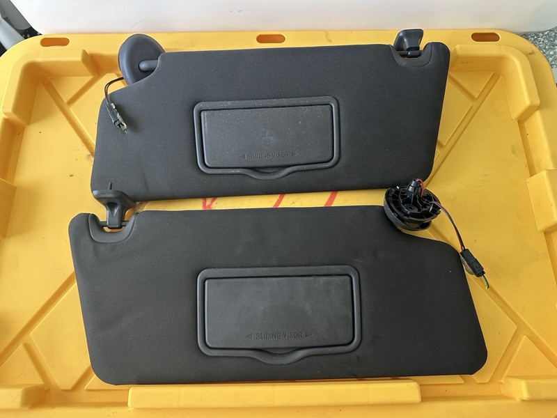 2011-2015 Ford Explorer Driver Passenger Sun Visor MirrorSunvisor Black
