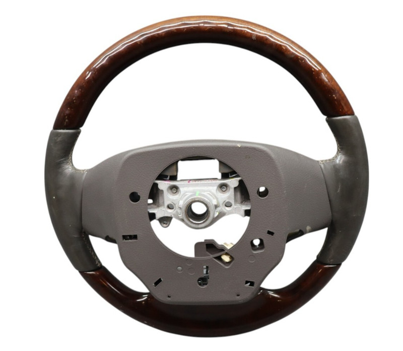 13-14 Lexus LS460 LS600h Steering Wheel Black Leather W/ Wood Trim OEM