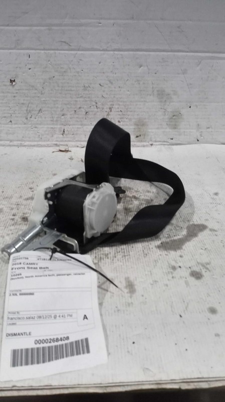 2018 Toyota Camry OEM Used White Seat Belt 7321006420C1 7321006420C4 99K Mi