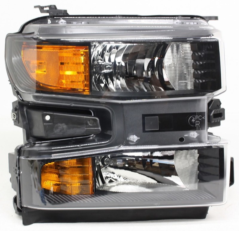 OEM Chevrolet Silverado 1500 WT, Custom Right Side Halogen Headlamp Tab Missing,