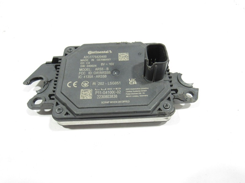 Lucid Air Touring 2023 Cruise Radar Distance Sensor Control Module Unit 22-25;:O