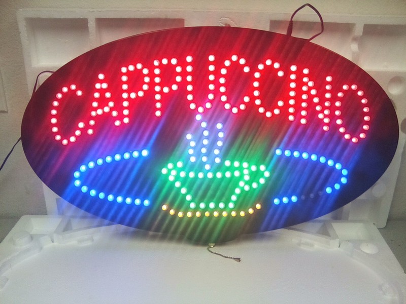 Cappuccino LED Neon Dot Sign - Made in the USA By Arter Neon Sign Inc.