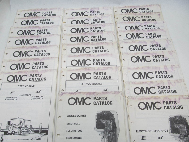 1985 OMC Evinrude Johnson Outboard Parts Catalog Lot of 24 Preliminary Editions