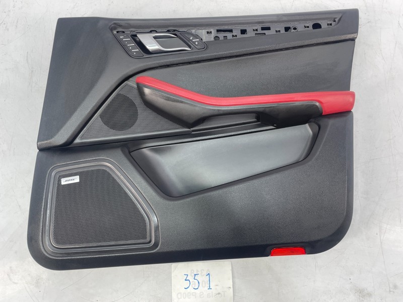 ✅ 15-18 OEM Porsche Macan 95B Front Passenger Side Door Card Panel Leather Red