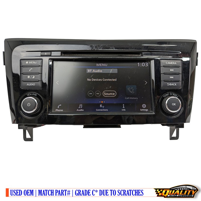 2018-2020 Nissan Rogue Am/Fm Radio Cd Player Screen Display 2591A-8Fm0C OEM Dmg*