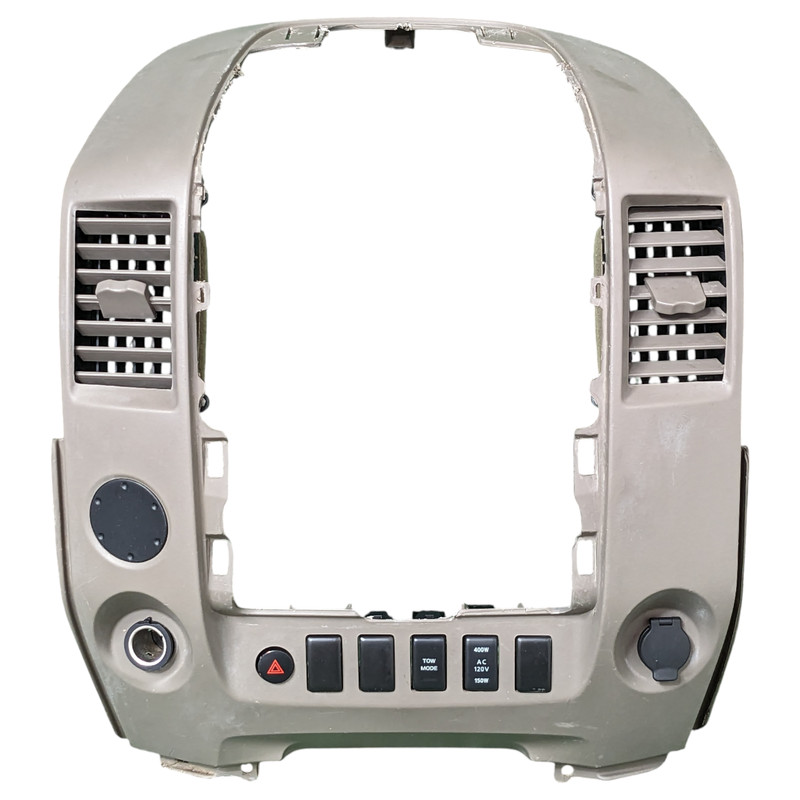 2004-2007 NISSAN ARMADA TITAN CENTER DASH BEZEL RADIO GRILL VENT TRIM GRAY