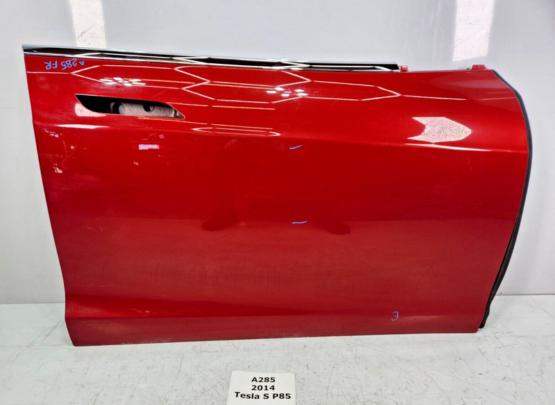 ✅ 12-16 OEM Tesla Model S Front Right Passenger Side Door Shell Panel Red PPMR