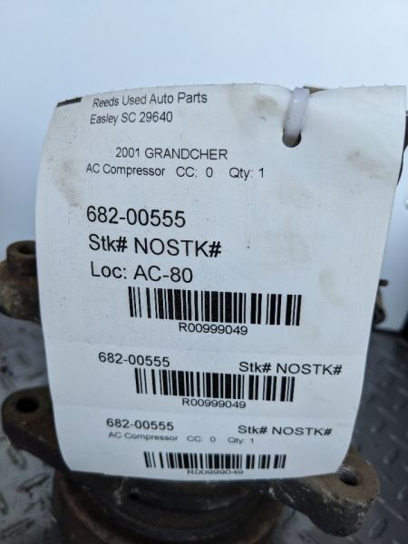 AC Compressor Fits 00-01 GRAND CHEROKEE 999049