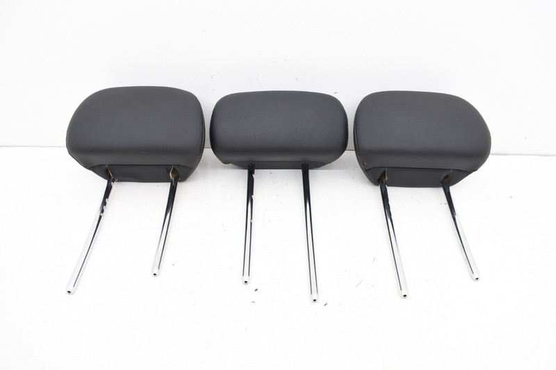 2010 Mercedes C300 Rear Seat Headrest Head Rest Set of 3 Black Leather OEM KW21