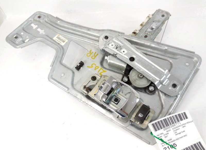 Suzuki Vitara XL-7 Rear Door Window Regulator Passenger Right RH OEM 2007-2009