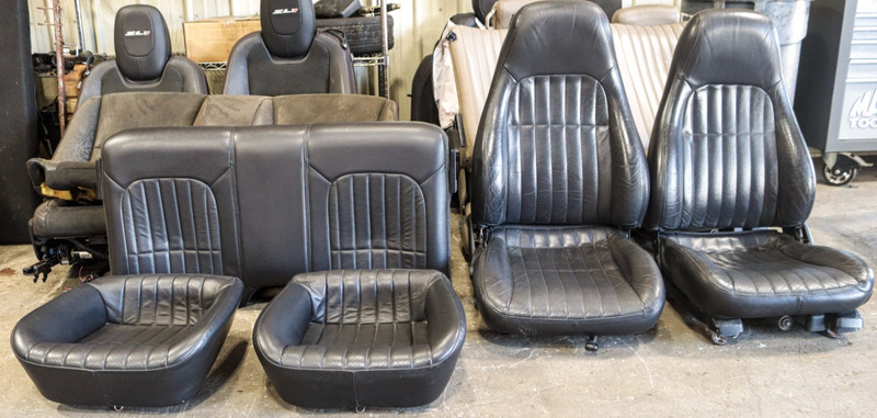98 02 Chevrolet Camaro Z28 SS Front & Rear Seats Set Leather Ebony OEM *USED*