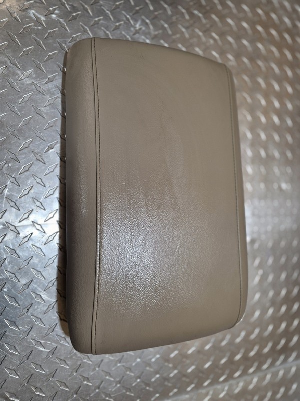 2003-2006 Ford Expedition Center Console Armrest Beige Leather Lid Cover OEM