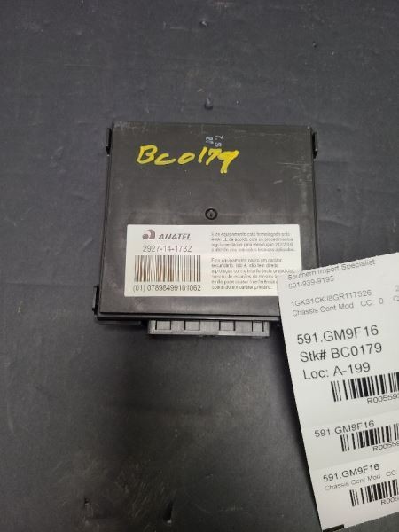 YUKON KEYLESS ENTRY MODULE 2016 Chassis ECM 559273