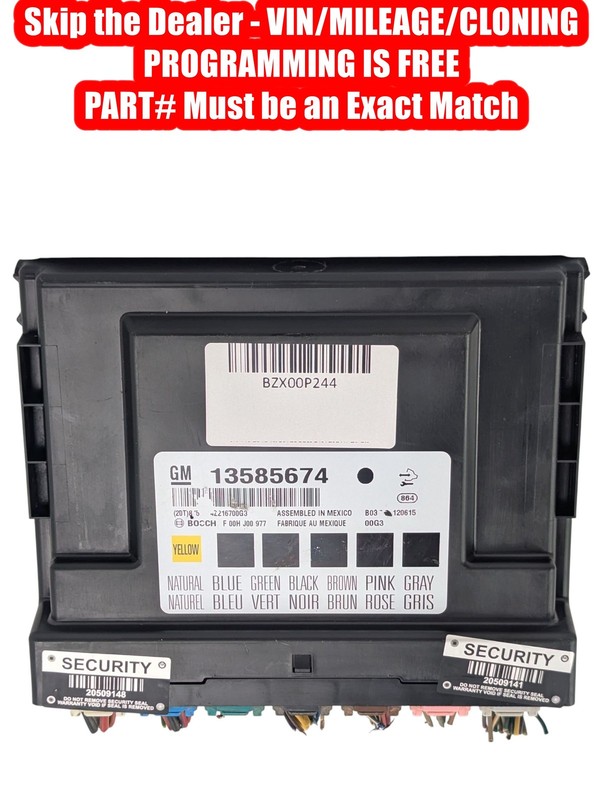 PROGRAMMED 11-12 Buick Cadillac Chevrolet GMC Body Control Module BCM PLUG&PLAY