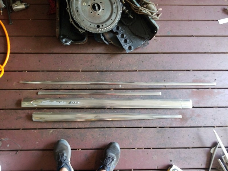 1964 Ford Galaxie 500 Front Fender Moulding Trim driver side set 4 pieces 4 door