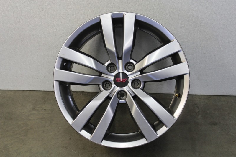 Subaru WRX STI Dual 5 Spoke Silver Wheel Rim Alloy 18" 18x8.5" Oem 2008-2014