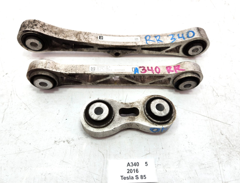 ✅ 12-16 OEM Tesla Model S Rear Right Passenger Side Upper Lower Control Arm SET