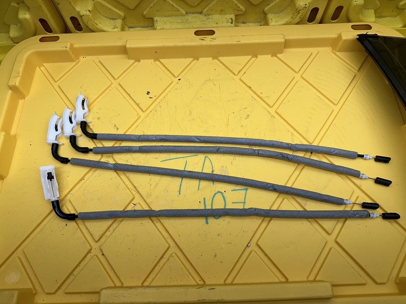 2011-2017 BMW 650SET - 4 LEFT + RIGHT DOOR LOCK TO HANDLE RELEASE CABLE OEM