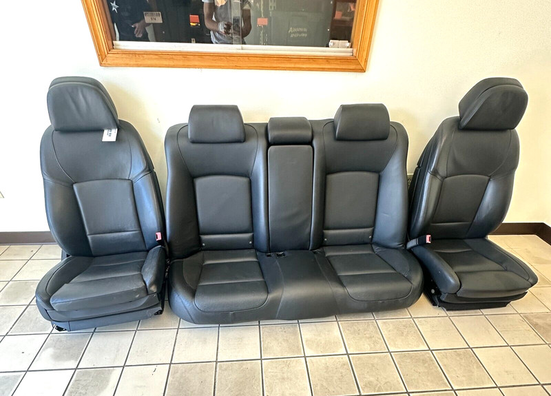 2013 BMW 750LI COMPLETE SEAT LEATHER SET BLACK OEM