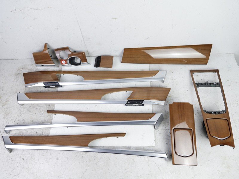 PORSCHE PANAMERA INTERIOR WOOD TRIM FRONT REAR DOOR CONSOLE SET 2010-2016 OEM