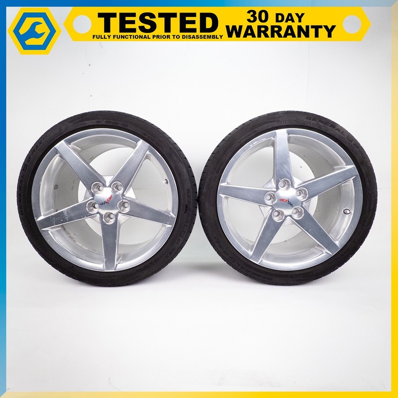 05-13 CHEVROLET CORVETTE C6 19X10J REAR WHEEL RIM SET OEM