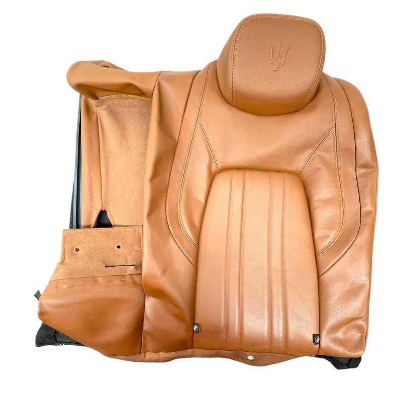2014-17 Maserati Ghibli M157 Rear left leather upper seat back cushion brown OEM