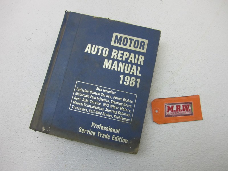 MOTOR BOOK 1981 AUTO REPAIR ESTIMATING MANUAL BOOK GUIDE PROFESSIONAL SERVICE