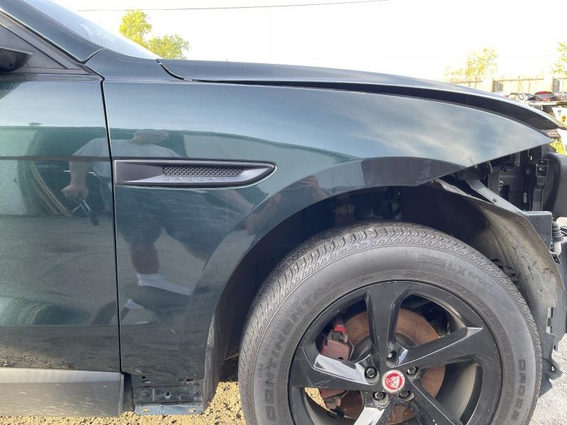 17-20 JAGUAR F-PACE RIGHT FENDER GREEN PC: 1AL 2.0L 45K -PREMIUM- 45434