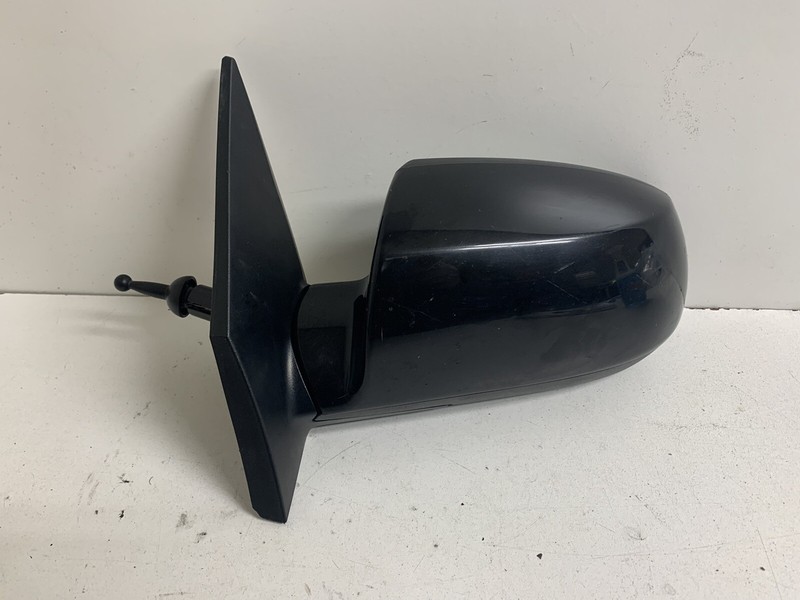 2006-2009 Kia Rio Left Driver Side View Door Mirror Black Lever Manual Control