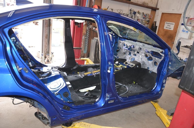 Blue Passenger Right Side Center Pillar Cut Fits 15-21 WRX