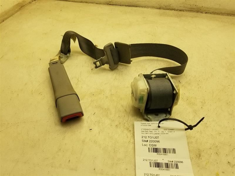 07 08 09 Toyota Camry Center Rear Seatbelt GRY FA13