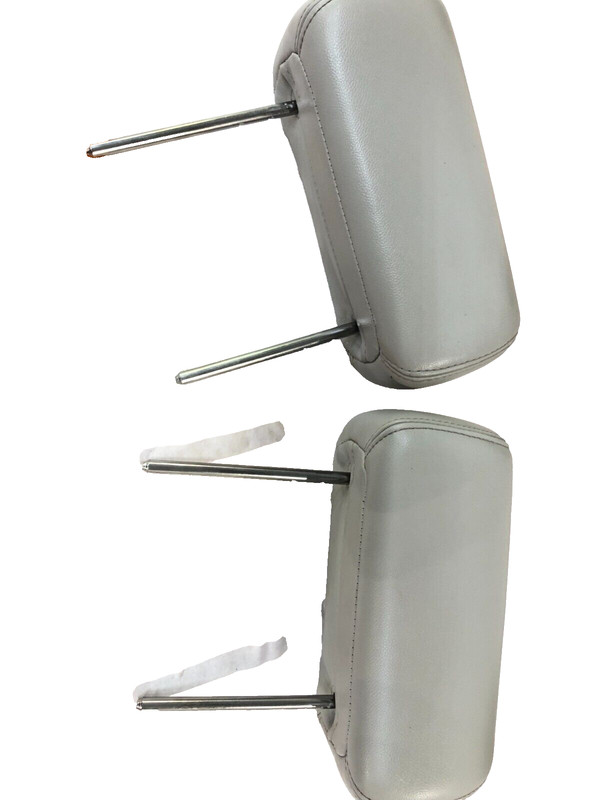 2007-2014 GMC Sierra Silverado Crew Cab Rear Seat Gray Head Rest Leather Set