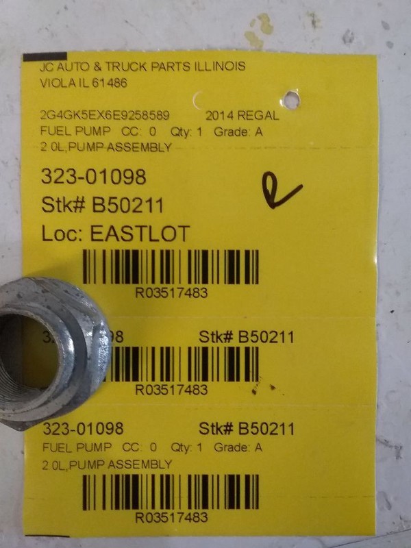 Fuel Pump Assembly In Tank 3.6L FWD Opt NU5 Fits 14-19 XTS 3517483