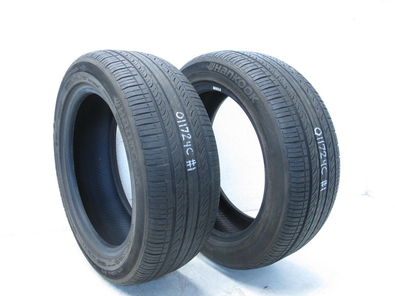 6/32 USED HANKOOK OPTIMO TIRE 2 TIRES 195/55/R16 87V 011724C 1