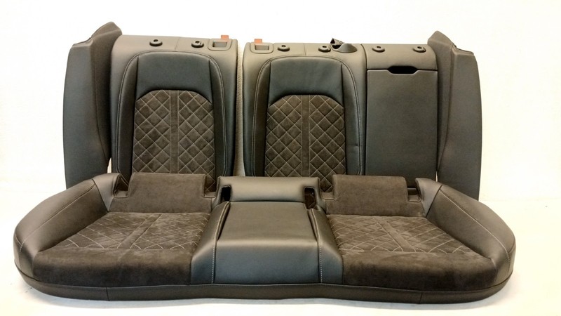 18-23 AUDI B9 S5 SPORTBACK LEATHER & ALCANTARA SEAT REAR UPPER LOWER SET OEM 012