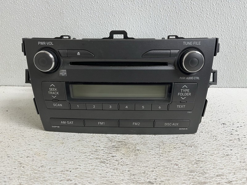 2011-2012 Toyota Corolla 518AU 518AV Face ID Radio Stereo Disc CD Player Oem