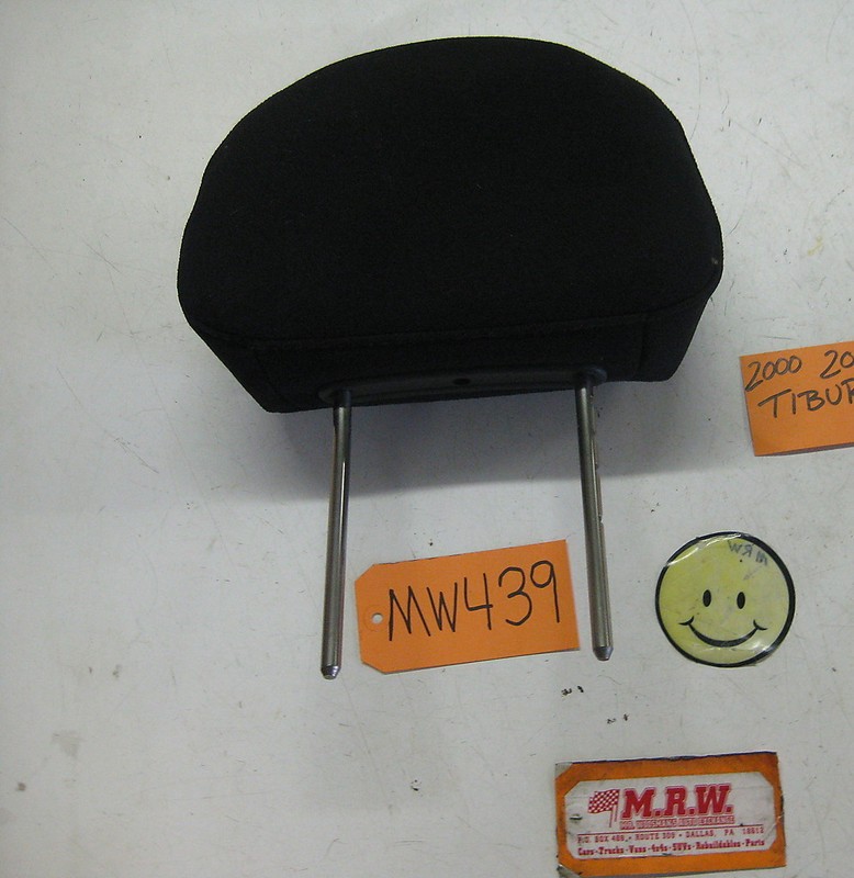 fits 00 01 HYUNDAI TIBURON FRONT SEAT HEADREST HEAD REST BLACK CLOTH CAR PART