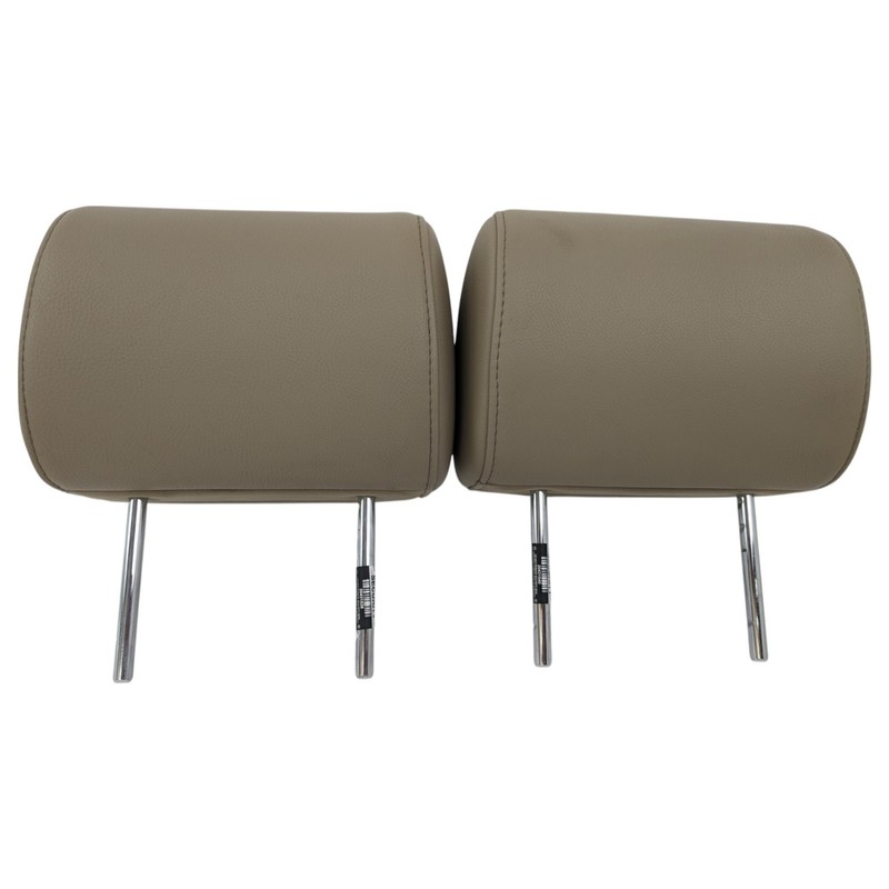 2010 2011 2012 Toyota Sequoia Front Beige Brown Leather Headrest Set Pair OEM