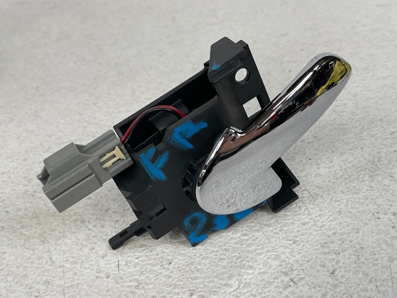 ⭐07-15 JAGUAR XK FRONT RIGHT INTERIOR INNER DOOR HANDL BLACK CHROME OEM LOT2367
