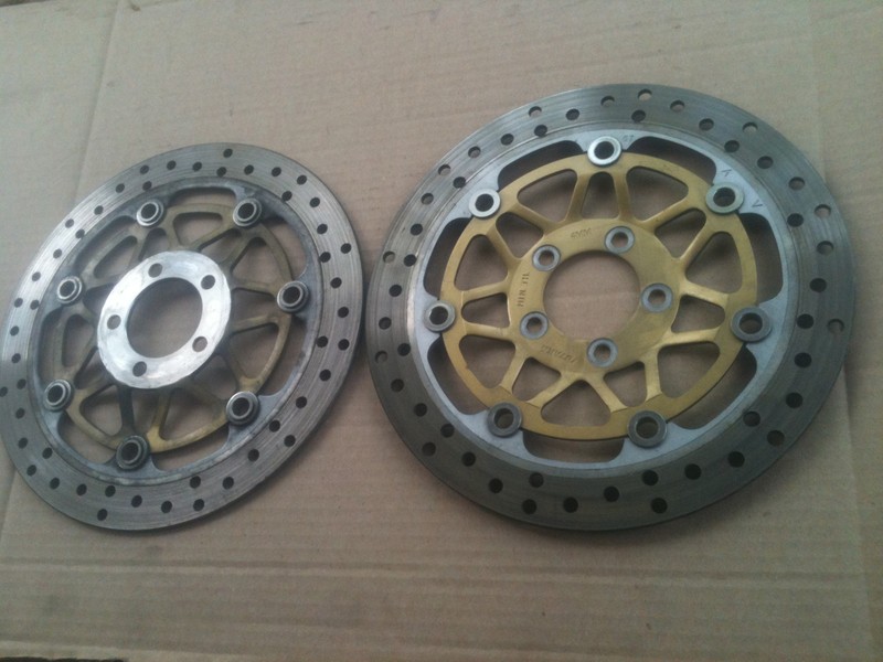 2003 Kawasaki ZR 750-H FRONT BRAKE DISC ROTORS ZR750 ZR7 OEM 03