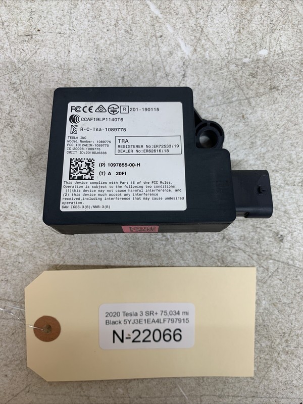 ⚡️TESLA MODEL 3 REAR BUMPER BODY CONTROL MODULE BLUETOOTH 22066 B123